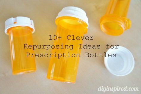 Reuse Pill Bottles, Medicine Bottle Crafts, Pill Bottle Crafts, Prescription Bottle, Bed Spring Crafts, Bed Spring, Bottles Diy, Travel Shampoo, Repurposing Ideas