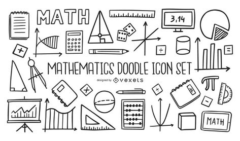 Icon set collection featuring lots of math doodle icons in minimal stroke style. Use this Royalty-free doodle collection for personal or Commercial use includin Math Journal Design, Math Related Drawings, Math Doodles Art, Cute Math Doodles, Math Doodle Art Ideas, Mathematics Doodle, Doodle Notes Math, Doodle Maths, Math Art Projects