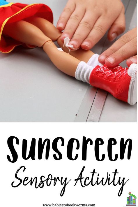 Teach kids about sun safety with this sunscreen sensory activity! #summerbooks #summeractivities #sunscreensensory #sunsafety #summeractivitiesforkids Sun Safety Activities For Preschoolers, Health And Safety Activities Preschool, Summer Safety Preschool, Water Safety Activities Preschool, Safety Activities For Kindergarten, Summer Safety Activities, Sun Safety Activities, Water Safety Activities, Pool Safety For Kids