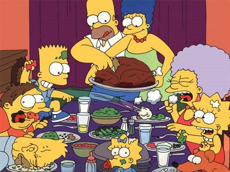 simpsons parodies of Norman Rockwell's "Freedom From Want" painting. Norman Rockwell Thanksgiving, Freedom From Want, Turkey Cartoon, Disney Thanksgiving, Thanksgiving Pictures, Thanksgiving Wallpaper, Matt Groening, Thanksgiving Theme, Art Parody