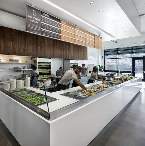 Take Out Restaurant Design Ideas, Quick Serve Restaurant Design, Takeout Restaurant Design, Take Out Restaurant Design, Modern Fast Food Restaurant Design, Restaurant Kitchen Design Ideas, Fast Casual Restaurant Design, Casual Restaurant Design, Health Restaurant