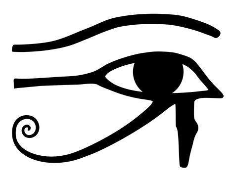 File:Eye of Horus Right.svg - Wikipedia Egyptian Eye Of Horus, Egyptian Eye, Eye Of Horus, Ancient Egyptian, White, Black