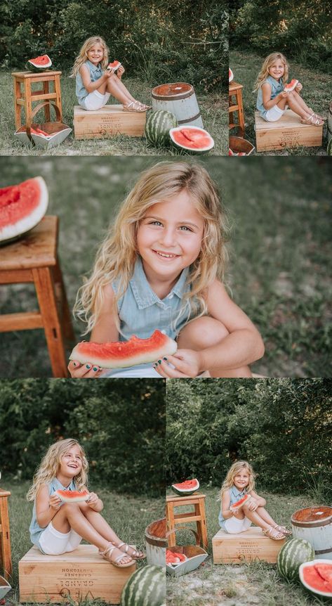 Watermelon Photography Photo Shoot, Watermelon Picnic Photoshoot, Unique Mini Sessions Photo Shoot, Watermelon Kids Photoshoot, Toddler Watermelon Photoshoot, Summer Photography Ideas Photo Shoots, Summer Mini Photoshoot Ideas, Summer Session Ideas, July 4th Mini Session Ideas