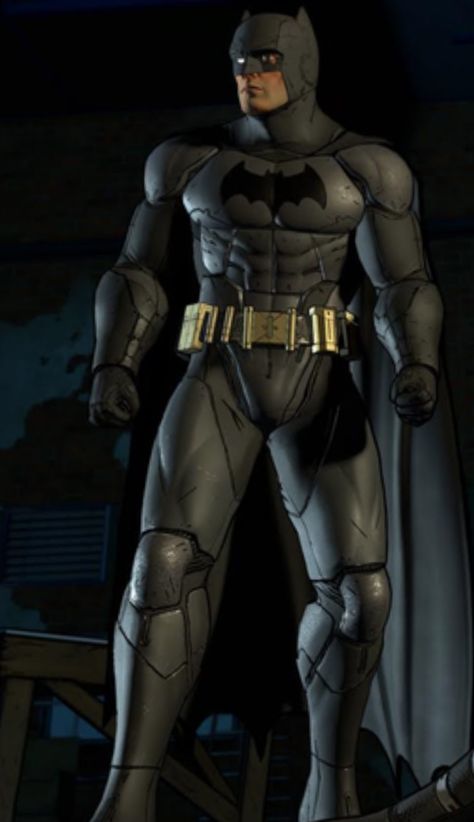 Batman: The Telltale Series Batsuit skin, game 1: Realm of Shadows Batman The Telltale Series, Batman Telltale, Keaton Batman, Batman Concept, Batman Armor, Batman Arkham City, Anime Mems, Marvel Daredevil, Arkham City