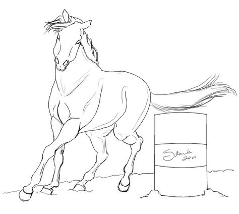 Barrel Racing Horse Coloring Pages Barrel Racing Drawing, Horse Running Drawing, Horse Stretches, Racing Drawing, Procreate Templates, Horse Lineart, Easy Sketches For Beginners, Cowboy Artwork, Horse Outline