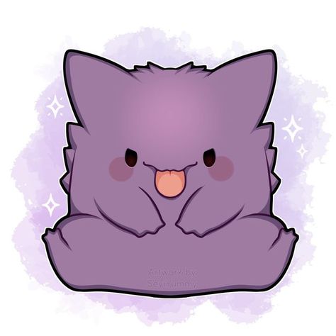 Sevi 🌱🌸 on Instagram: "👻🎃I hope you don't mind to see more Gengar fanart this week 🎃👻 . . . #gengar #halloween #pokemon #cute #art #anime" Chibi Gengar, Pokemon Cute Art, Gengar Fanart, Gengar Cute, Cute Gengar, Cute Art Anime, Halloween Pokemon, Sketching References, Pokemon Cute