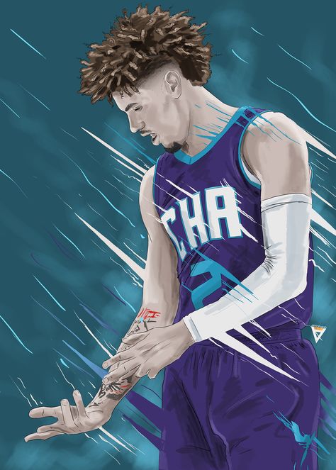 Lamello Ball, Nba Shoes, Basketball Coach Gifts, Basketball Poster, Nba Art, Basketball Posters, Lamelo Ball, Basketball Art, Basketball Coach