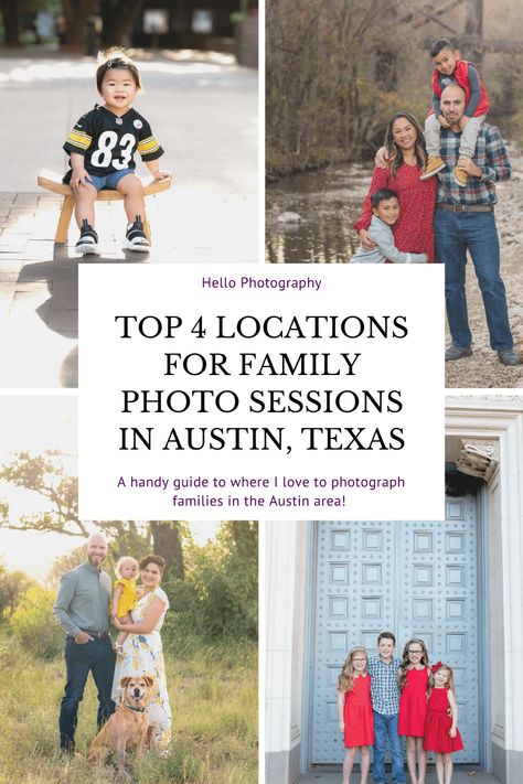 My Top 4 Favorite Family Photo locations in Austin, Texas - hellophotographyaustin.com Pflugerville Texas, Sunset Session, Family Holiday Photos, Fall Family Photos, Family Pics, Family Photo Sessions, Fall Family, Fall Photos, Portrait Inspiration