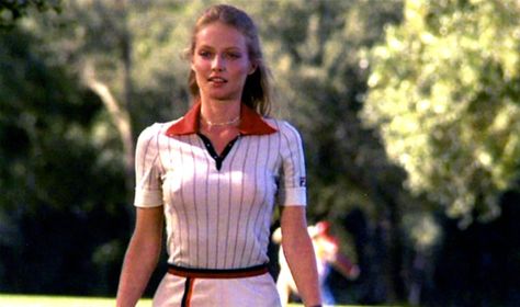 1980 Caddy Shack movie ~ Lacy Underall ~ Cindy Morgan 70s Fila Tennis attire Shack Aesthetic, Cindy Morgan, Clubbing Aesthetic, Outfit Png, Film History, Famous Girls, Popular Outfits, Tennis Clothes, Movie Photo