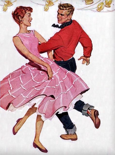 Cowboy Dancing, Dancing Reference, Two People Dancing, Country Line Dance, Dancing Drawing, Dancing Poses, Dancing Pose, Country Line, Pin Up Vintage