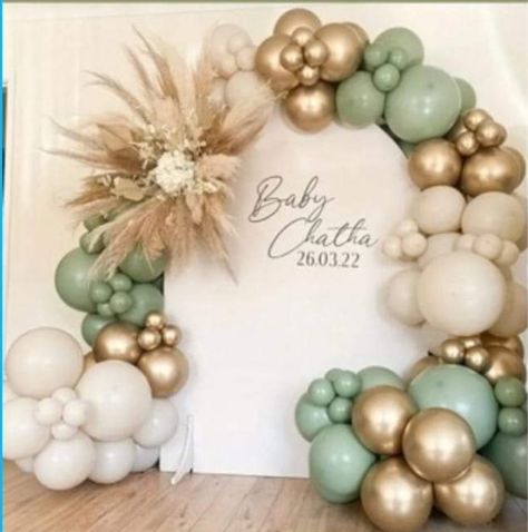 Balloon Decorations Diy Tutorials, Baby Shower Balloon Arch, Fairy Baby Showers, Baby First Birthday Cake, Baby Birthday Decorations, Bohemian Baby Shower, Baby Birthday Themes, Baby Shower Deco