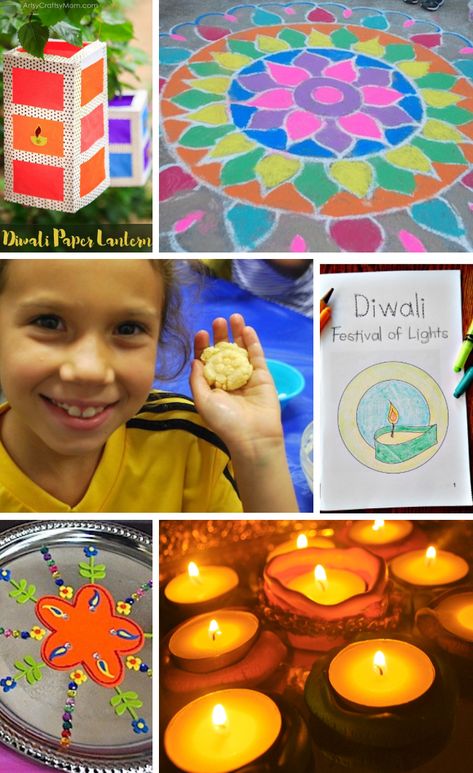 How to Celebrate Diwali with Kids- Kid World Citizen Diwali For Kids, Diwali Activities, Hindu New Year, Hindu Calendar, Diwali Festival Of Lights, Diwali Lights, Celebration Around The World, Diwali Party, Diwali Craft