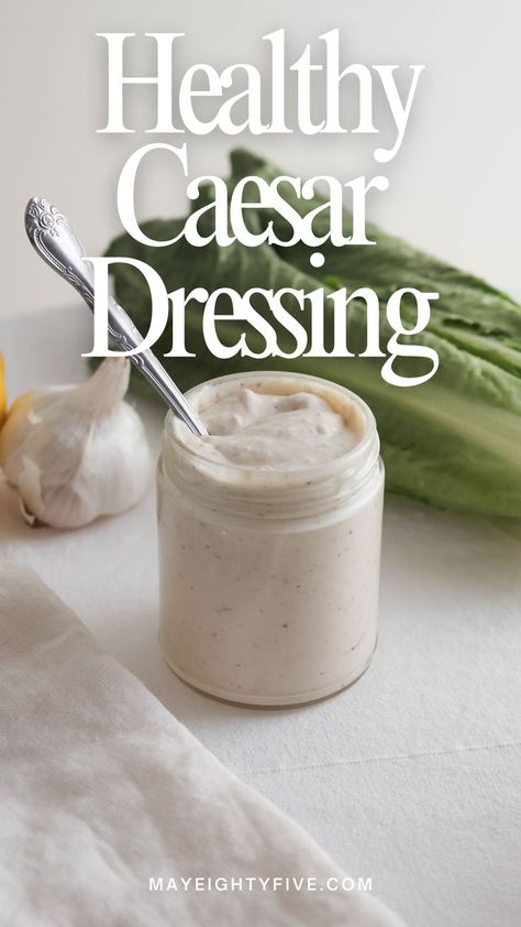 This fresh and healthy Caesar salad dressing is made with yogurt and no anchovies. Perfect for a quick and nutritious meal! #HealthyRecipes #SimpleCooking #CaesarDressing #HealthyEating #FewIngredients Healthy Caesar Salad Dressing, Recipe With Greek Yogurt, Healthy Caesar Salad, Caesar Salad Dressing Recipe, Man Recipes, Classic Caesar Salad, Healthy Greek Yogurt, Salad Dressing Recipe, Caesar Salad Dressing