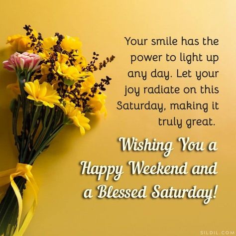 Good Saturday morning, my beautiful friends and family! 🌞 Let's embrace the weekend with open hearts and joyful spirits. Take time to cherish the little moments, enjoy the beauty around you, and make wonderful memories with loved ones. Wishing you all a blessed and happy weekend! #WeekendVibes #JoyfulLiving #CherishTheMoments Happy Saturday Blessings Weekend Quotes, Saturday Blessings Inspiration, Blessed Saturday Happy Weekend, Saturday Bible Verse, Saturday Blessings Quotes, Happy Saturday Blessings, Good Morning Saturday Wishes, Saturday Inspiration, Good Saturday Morning