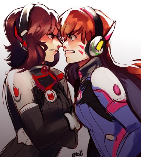 D.Va and D.mon ... again <3 Brigitte Overwatch, Overwatch Widowmaker, Overwatch Drawings, Overwatch Wallpapers, D.va Overwatch, Overwatch Tracer, Overwatch Comic, Overwatch Fan Art, Overwatch 2