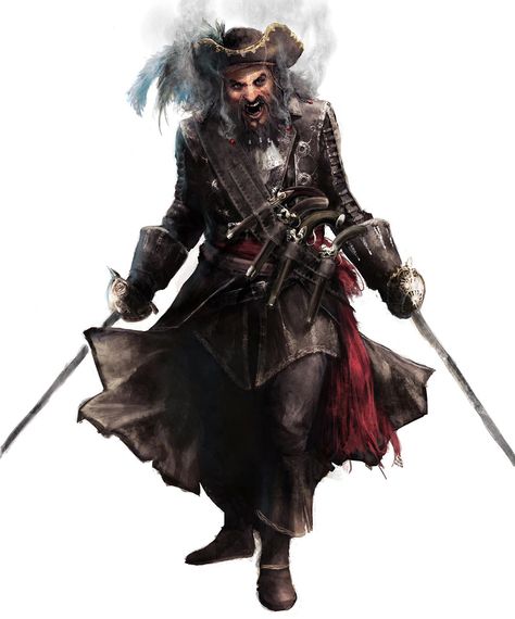 Assassin's Creed IV: Black Flag - Blackbeard Concept Edward Kenway, Assassins Creed 4, Assassins Creed Black Flag, Edwards Kenway, Assassins Creed Art, Pirate Art, Heroic Fantasy, Black Beards, Male Character