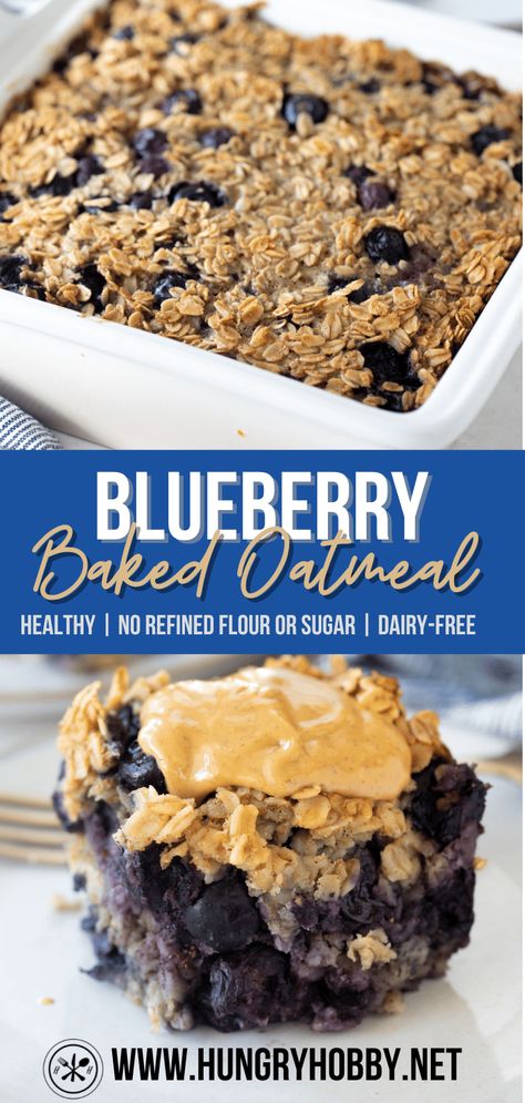 Blueberry Baked Oatmeal, Blueberry Oatmeal Bake, Baked Oatmeal Healthy, Blueberry Oat, Protein Baking, Baked Oatmeal Recipes, Blueberry Oatmeal, Healthy Blueberry, Blueberry Fruit