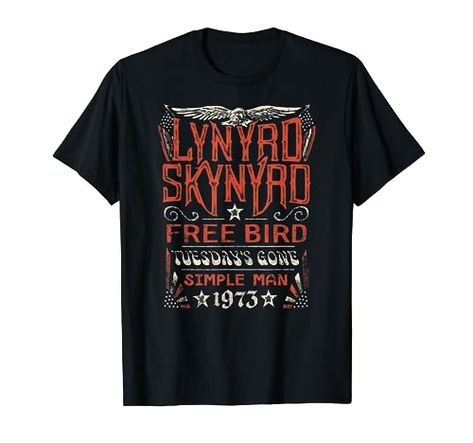 Lynyrd Skynyrd - Greatest Hits T-Shirt Lynyrd Skynyrd Free Bird, Steve Miller Band, Free Bird, Lynyrd Skynyrd, Southern Rock, Simple Man, Rock T Shirts, Rock Legends, Band Merch