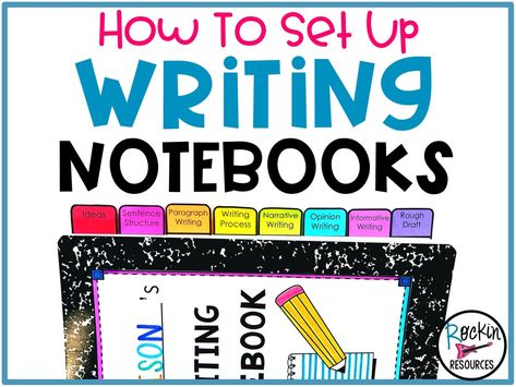 Interactive Writing Notebook, Interactive Writing, 5th Grade Writing, Writing Folders, 3rd Grade Writing, Writing Portfolio, Notebook Set, Middle School Writing, Writers Notebook