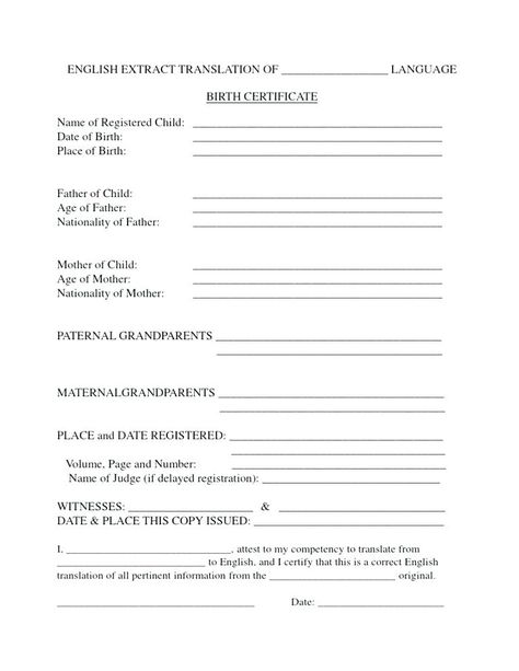 Spanish To English Birth Certificate Translation Template (7) - TEMPLATES EXAMPLE | TEMPLATES EXAMPLE Experience Letter, Spanish To English, Certificate Format, Certificate Of Achievement Template, Birth Certificate Template, Free Certificate Templates, Awards Certificates Template, Certificate Of Appreciation, Printable Certificates