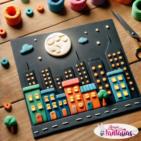 Clay City, Creative School Project Ideas, Mdf Crafts, Art Painting Tools, Diy Gift Set, Clay Wall Art, Play Clay, Science Activities For Kids, Wool Art