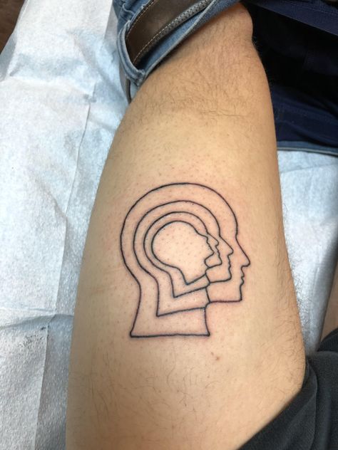 Tame Impala Tattoo Simple, Tame Impala Inspired Tattoo, Let It Happen Tattoo Tame Impala, Tame Impala Drawing, Tame Impala Tattoo, Album Tattoos, Impala Tattoo, Horizon Tattoo, Hippie Tattoos