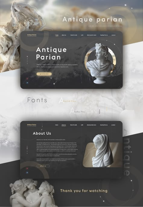 Design for website antique parian wares on Behance Cv Website, Design De Configuration, Presentation Slides Design, Presentation Design Layout, Desain Quilling, Graphisches Design, Slides Design, Desain Editorial, Powerpoint Presentation Design