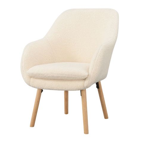 The Take a Seat Charlotte Sherpa Accent Chair by Convenience Concepts will provide the perfect place to sit back and relax. This transitional piece can be utilized for everyday use or be featured as a decorative item. Add some style to a bedroom set or pair with a desk for some extra comfort while working. The sturdy legs are crafted from solid red oak which supports a comfortable seat lined in soft sherpa fabric. This cozy fuzzy chair also features a detachable foam cushion giving the ideal com Fuzzy Chair, Sherpa Accent Chair, Boucle Chair, Cozy Chair, Accent Arm Chairs, Beautiful Chair, Solid Red, Sit Back And Relax, Take A Seat