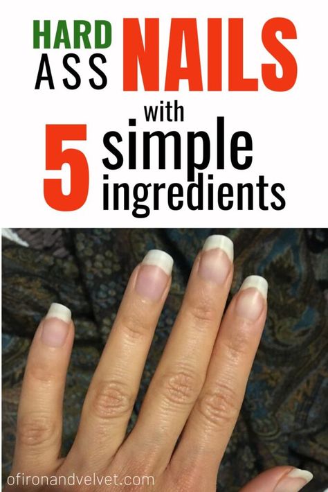 Naturally Strengthen Nails, Coconut Oil For Nails Growth, How To Grow Strong Nails Fast, Stronger Nails Remedies, Natural Nail Hardener, Nail Hardener Diy, Strengthen Fingernails, Grow Strong Nails, Soda Nails