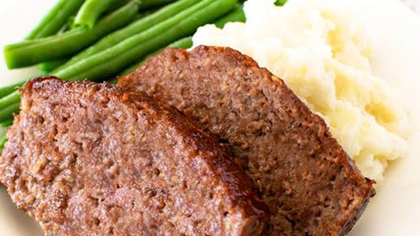 Meatloaf without Eggs - The Taste of Kosher Meatloaf Without Eggs, Eggless Meatloaf, Eggless Cornbread, Meatloaf Recipe No Ketchup, Mashed Potatoes And Green Beans, Gluten Free Meatloaf, German Cooking, Potatoes And Green Beans, Delicious Meatloaf