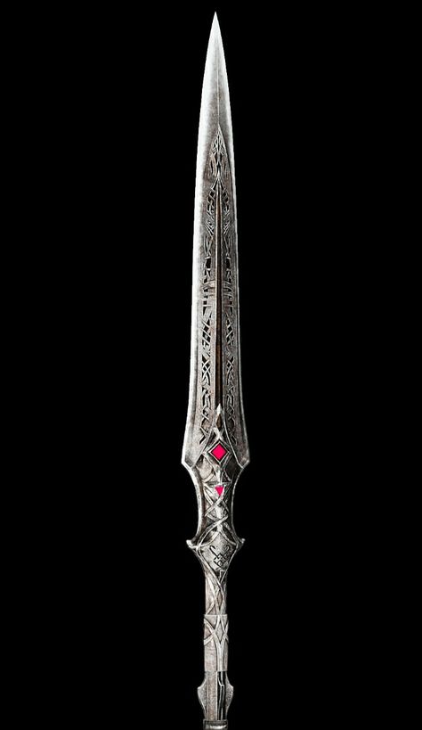 Fantasy Polearm, Fantasy Spears Design, Fantasy Knife Design, Fantasy Spear, Spear Fantasy, Spear Concept Design, Fantasy Weppons, Epic Swords Fantasy, Magical Greatsword