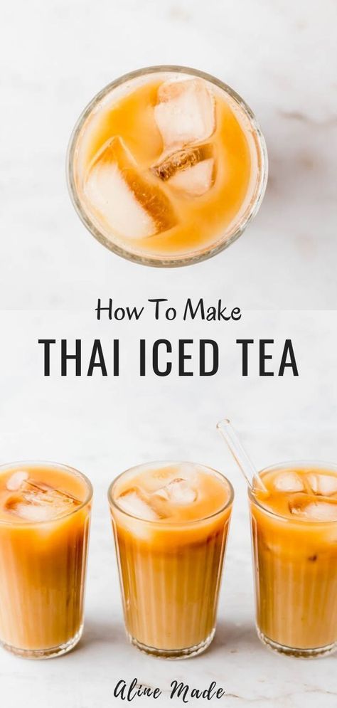 Vegan Thai Iced Tea – The ice cold tea summer drink you can’t miss out! Let me show you how to make this tasty Asian drink at home using non-diary milk. Healthy Soulfood, Homemade Asian Food, Thai Iced Tea Recipe, Homemade Summer Drinks, Asian Drink, Thai Iced Tea, Iced Tea Recipe, Cold Tea, Drink At Home