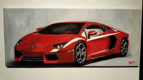 Oil on canvas 30x70, paint!!! #lamborghini #car #redlamborghini #oil on canvas #30x70cm #art Lamborghini Painting, Huracan Wallpaper, Lamborghini Art, Blue Lamborghini, Sky Car, Red Lamborghini, Cars Drawing, Cars Wallpapers, Oil Pastels Painting