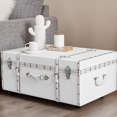 Williston Forge Britten Wheeled Trunk | Wayfair Dorm Color Schemes, Dorm Colors, College Furniture, Dorm Comforters, Modern Bohemian Living Room, Dorm Supplies, Dorm Storage, Dorm Accessories, College Decor