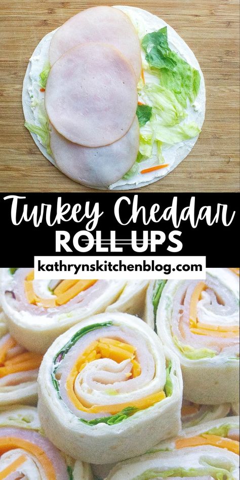 Turkey Roll Ups Recipe- with Cheddar Cheese (Pinwheels) Baseball Tournament Lunch Ideas, Pickle Pinwheels Roll Ups, Ball Field Snacks, Protein Pinwheels, Ball Field Meals, Lunch Roll Ups, Simple Lunch Ideas For Kids, Tortilla Rollups, Turkey Slices