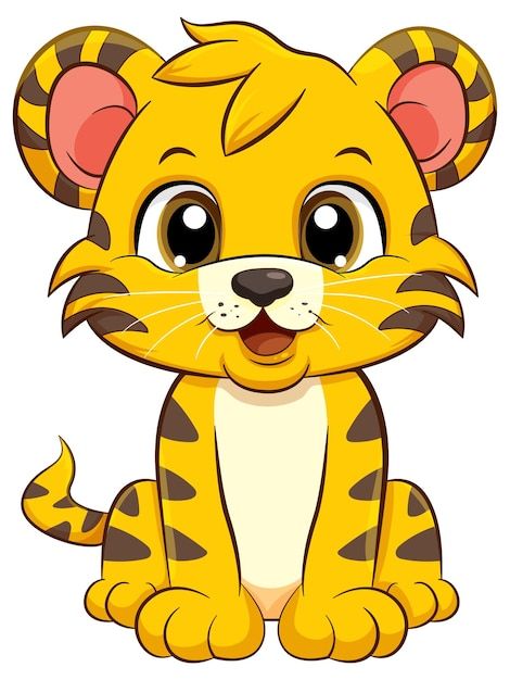 Cute Tiger Cartoon, Eagle Cartoon, Cute Cartoon Faces, Animal Pictures For Kids, Tiger Cartoon, Hand Art Kids, Excel Sheet, Kids Cartoon Characters, Easy Art For Kids