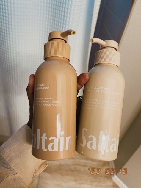 Cute bottles but lets see how good this shampoo and conditioner work .🤩 Cute Shampoo And Conditioner Bottles, Aesthetic Shampoo Bottle, Shampoo And Conditioner Aesthetic, Color Treated Hair Care, Healthy Hair Diet, Dandruff Solutions, Shower Products, Heat Styling, Bath And Body Works Perfume