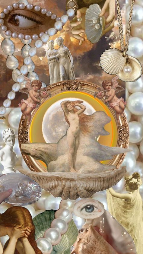 the birth of venus #birthofvenus #thebirthofvenus #venus #femininity #beautiful #pearls #goddess #aphrodite #aesthetic Aphrodite Cabin, Lake Birthday, Venus In Libra, Venus In Pisces, Venus Art, Goddess Aphrodite, Aphrodite Aesthetic, Aesthetic Shuffles, Goddess Aesthetic