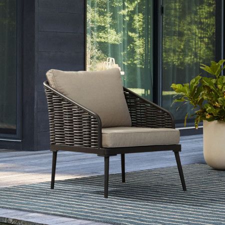 Corvo Outdoor Lounge Chair | west elm Canada Patio Lounge Furniture, Woven Chair, Outdoor Loveseat, Outdoor Ottomans, Wicker Chairs, Outdoor Cover, Lounge Chair Outdoor, Key Details, Lounge Areas