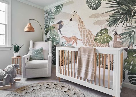 All Posts • Instagram Wild One Nursery, Jungle Theme Baby Room, Jungle Nursery Boy, Jungle Baby Room, Baby Room Design Boy, Jungle Themed Nursery, Jungle Theme Nursery, Traditional Nursery, Safari Theme Nursery