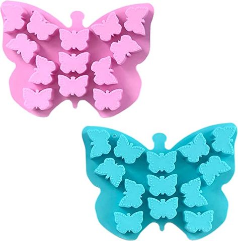 Amazon.com: Butterfly Ice Cube Tray (SMALL, 2 pcs) Craft Ice Cube Molds Butterfly Molds Silicone Ice Cube Tray Shapes Butterfly Molds for Chocolate Cute Ice Cube Tray Cocktail Ice Molds Fun Shapes Butterfly Mold: Home & Kitchen Ice Cube Trays Shapes, Cowgirl Witch, Water Fruit, Ice Caramel Macchiato, Cream Cheese Mints, Chocolate Cocktails, Making Water, Ice Ball Maker, Cottage Coastal