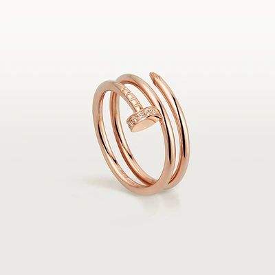 Juste Un Clou Ring, Cartier Juste Un Clou, 2023 Wishlist, Nail Bracelet, Detailed Jewelry, Ladies Diamond Rings, Pink Ring, Rose Gold Diamonds, Love Bracelets