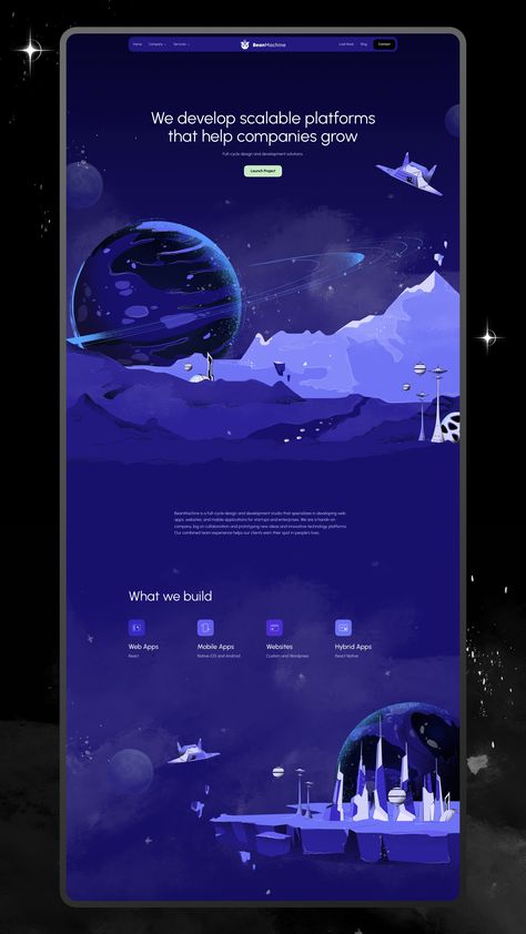 #uxui #design #web #ux #heroimage #ui #space #cosmos #illustration #cats #website #graphicdesign Lofi Web Design, Contact Design Website, Space Theme Website, Galaxy Design Ideas, Magic Website Design, Celestial Website Design, Fantasy Website Design, Science Website Design, Futuristic Web Design