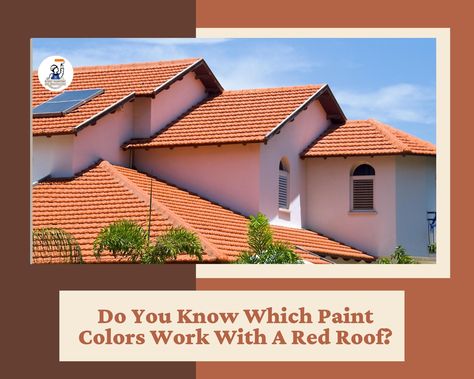 A home with a red tiled roof stands out from the crowd. Red tile is simply one component of a vividly painted color scheme for several property owners. So which colors will go well with your red roof? https://www.roziopainting.com/posts/do-you-know-which-paint-color-works-with-a-red-roof Red Spanish Tile Roof House Colors, Red Roof Tiles Exterior Paint Colors, Exterior Paint Colors For House With Clay Tile Roof, Red Tile Roof Exterior Paint Colors, Terracotta Roof Colour Scheme, Red Roof House Colors Home Exteriors, Terracotta Roof House Exterior Colors, Red Roof House Colors, Outdoor House Paint Colors