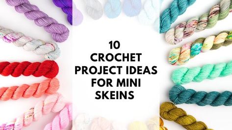 10 Amazing Mini Skeins Crochet Project Ideas Mini Skein Patterns, Mini Skein Crochet Projects, Crochet One Skein Projects, 1 Skein Crochet Projects Free, Mini Skein Projects, Crochet Head Scarf, Crochet Project Ideas, Kerchief Pattern, Crochet Stitch Patterns