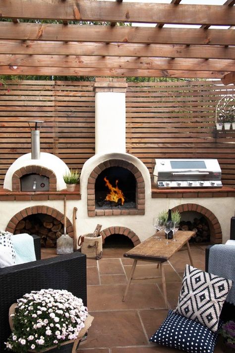 Mediterranean Garden Design, Apartment Cozy, Outdoor Kitchen Decor, Outdoor Bbq Kitchen, Backyard Fireplace, Outdoor Patio Space, Outdoor Kitchen Patio, Apartment Diy, Hams