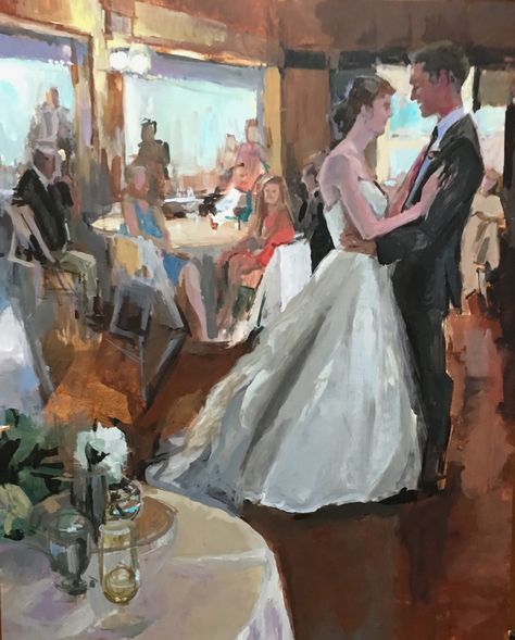 First Dance Paintings Personal Wedding Gifts, Bride And Groom Dance, Dancing Wedding, Dance Painting, Dance Paintings, Wedding Painting, Couple Painting, Beautiful Wedding Venues, Magical Art