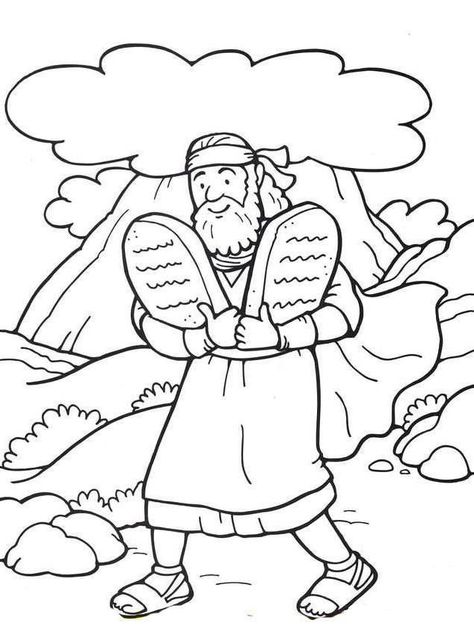 Ten Commandments Coloring Pages - Best Coloring Pages For Kids Job Bible, Bible Coloring Sheets, Primary Games, Sunday School Coloring Pages, Children Church, Bible Story Crafts, Preschool Bible, Sunday School Crafts For Kids, School Coloring Pages