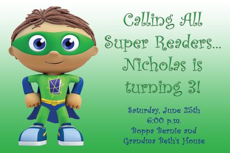 Super Why Birthday Party, Super Why Party, Super Why Birthday, Super Reader, Super Why, Elmo Birthday Party, Elmo Birthday, Birthday Planning, Birthday Meme