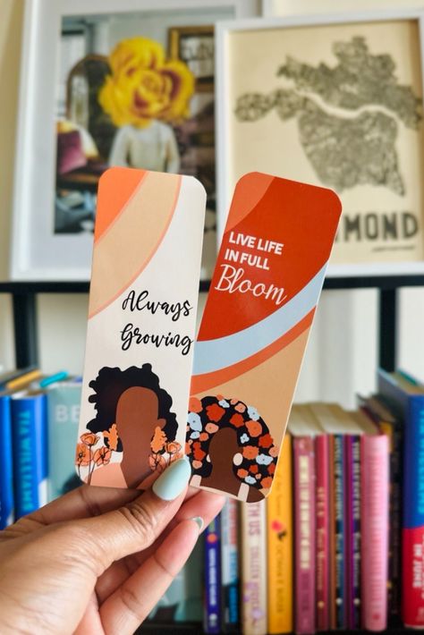 HOLDING TWO BOOKMARKS Black Creators, Diy Bookmarks, Alexandria Va, Bookmark Gifts, Book Writing Tips, Gifts For Readers, Book Girl, Art Business, Book Accessories